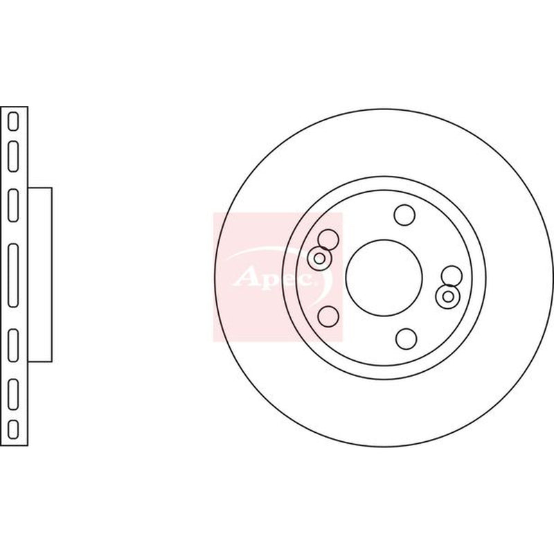Apec 2 x Vented Front Brake Discs DSK834