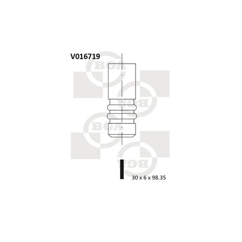 BGA Engine Exhaust Valve 30mm Head V016719
