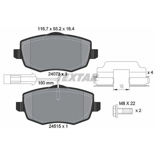 Textar Brake Pad Set 2407303