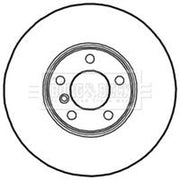 Borg & Beck 2 x Vented Front Brake Discs BBD4725