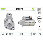 Valeo Starter Motor 12V 1.8kW Teeth 438076
