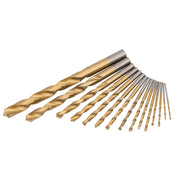 Draper Drill Bit Set 15 Piece HSS Titanium Nitride Coated