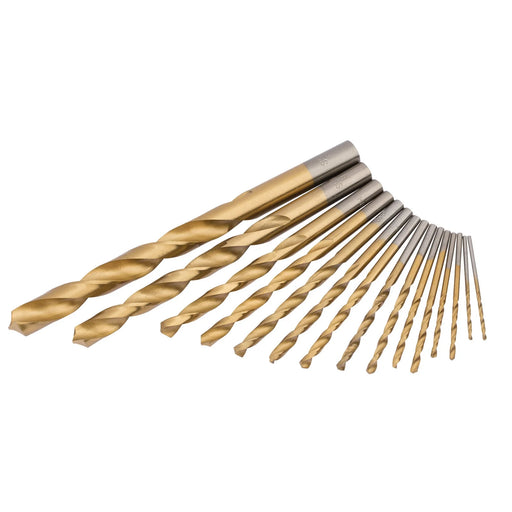 Draper Drill Bit Set 15 Piece HSS Titanium Nitride Coated