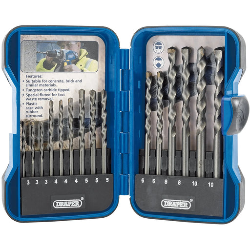 Draper TCT Masonry Drill Bit Set 15 Piece