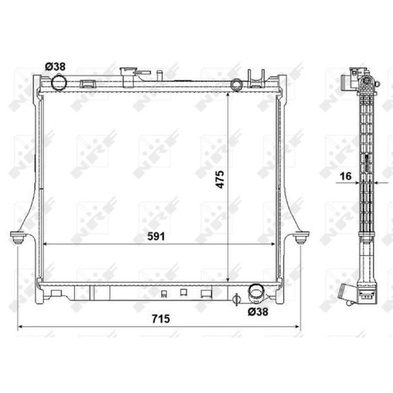 NRF Engine Radiator 53540