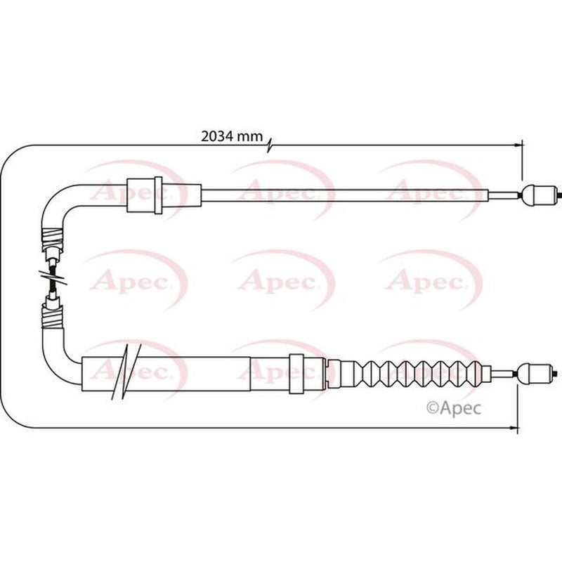 Apec Handbrake Cable Left Rear CAB1049