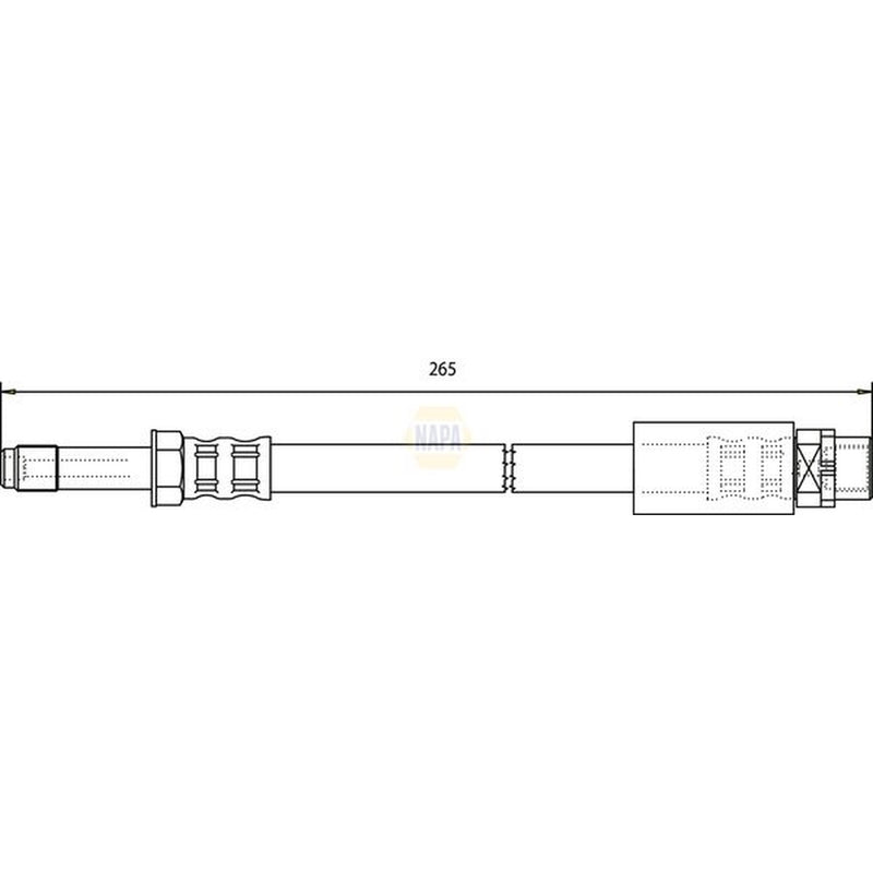 NAPA Brake Hydraulic Hose Line Rear NBH1009