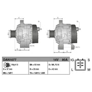Denso Car Alternator 12V DAN1077