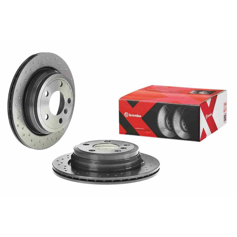Brembo Xtra 2 x Perforated/Vented Rear Brake Discs 09.B338.1X
