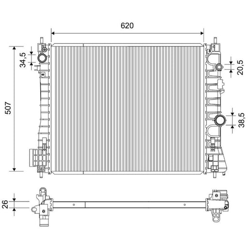 Valeo Engine Radiator 701746