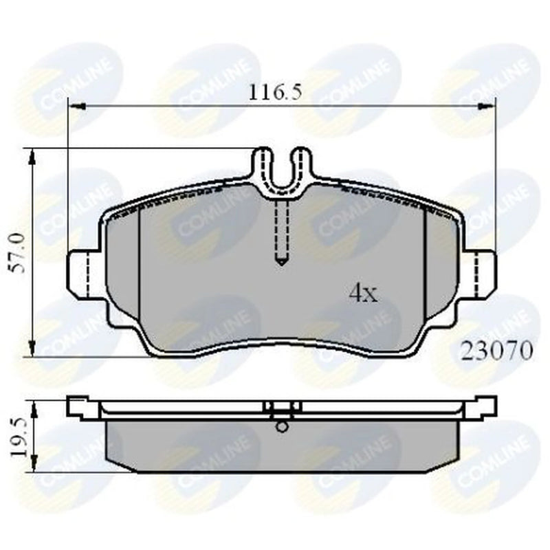 Comline 4 x Front Brake Pad Set CBP01318