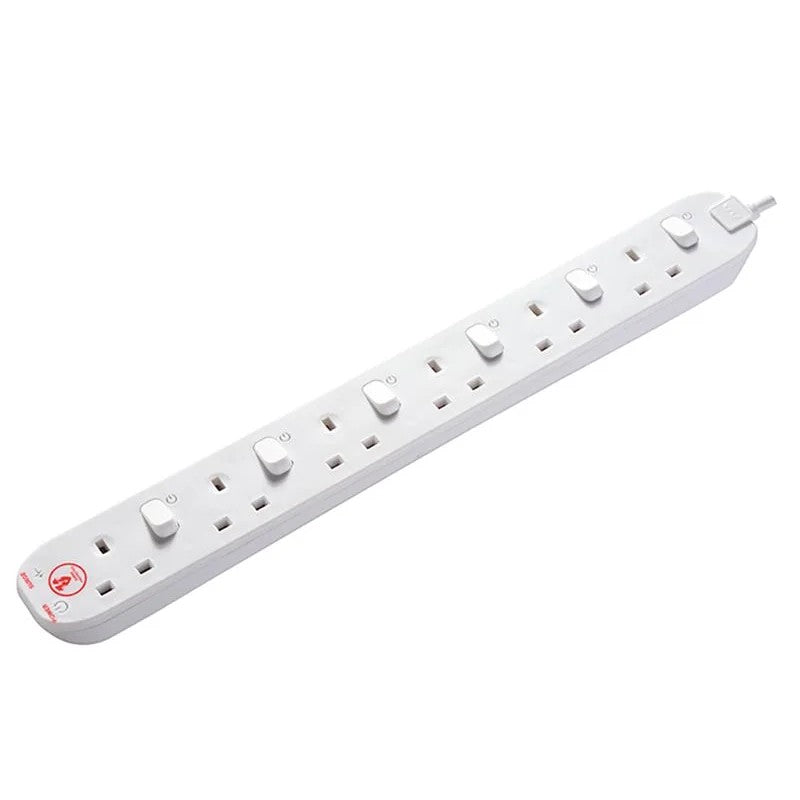 Masterplug Surge Switched Extension Lead 6 Gang 13A 2m SWSRG62N-MP