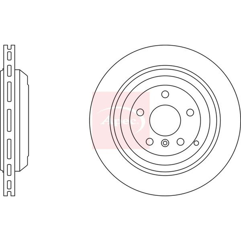 Apec 2 x Vented Rear Brake Discs DSK2384