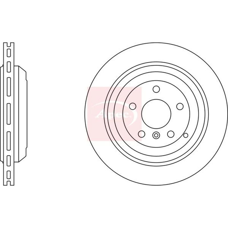 Apec 2 x Vented Rear Brake Discs DSK2384