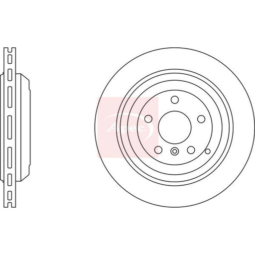 Apec 2 x Vented Rear Brake Discs DSK2384