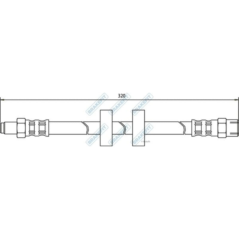 Apec Brake Hydraulic Hose Line Front BHO4039