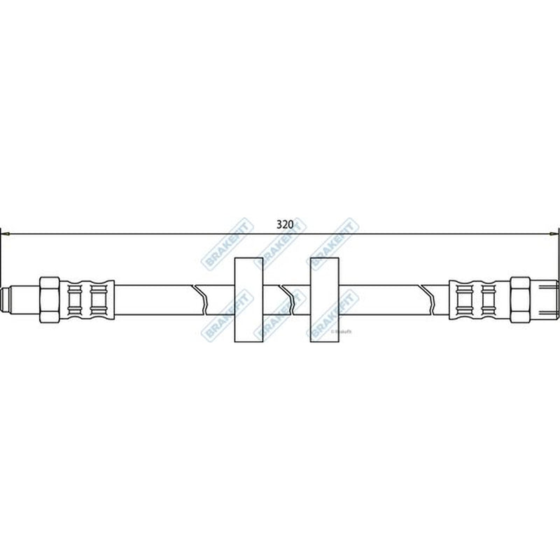 Apec Brake Hydraulic Hose Line Front BHO4039