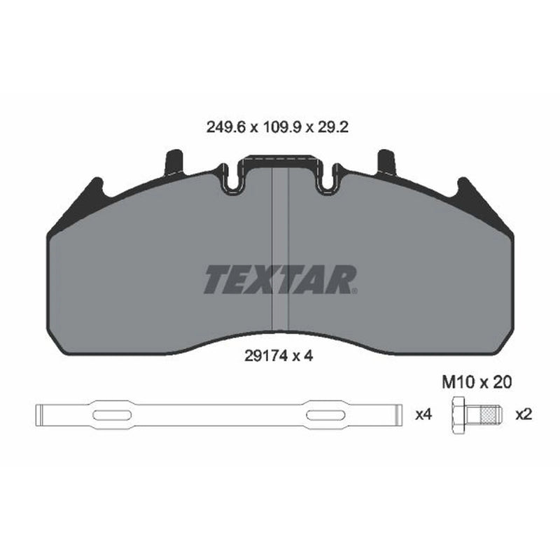 Textar Front Brake Pad Set 2917402