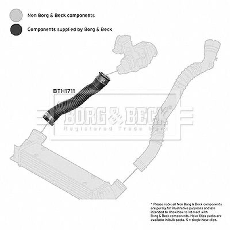 Borg & Beck Intercooler Turbo Charge Air Hose BTH1711