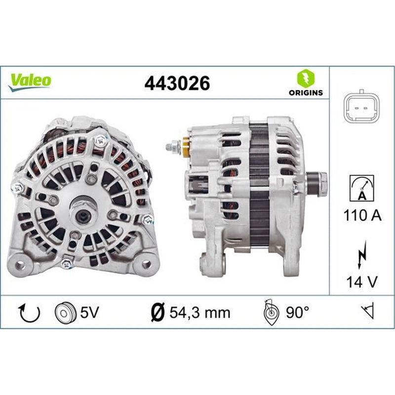 Valeo Car Alternator 12V 443026