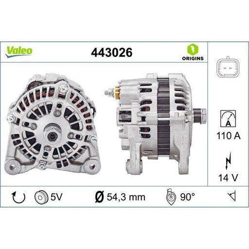 Valeo Car Alternator 12V 443026