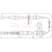 Apec Handbrake Cable Left Rear CAB1391