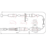 Apec Handbrake Cable Left Rear CAB1391