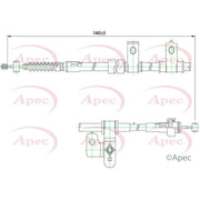 Apec Handbrake Cable Left Rear CAB1225