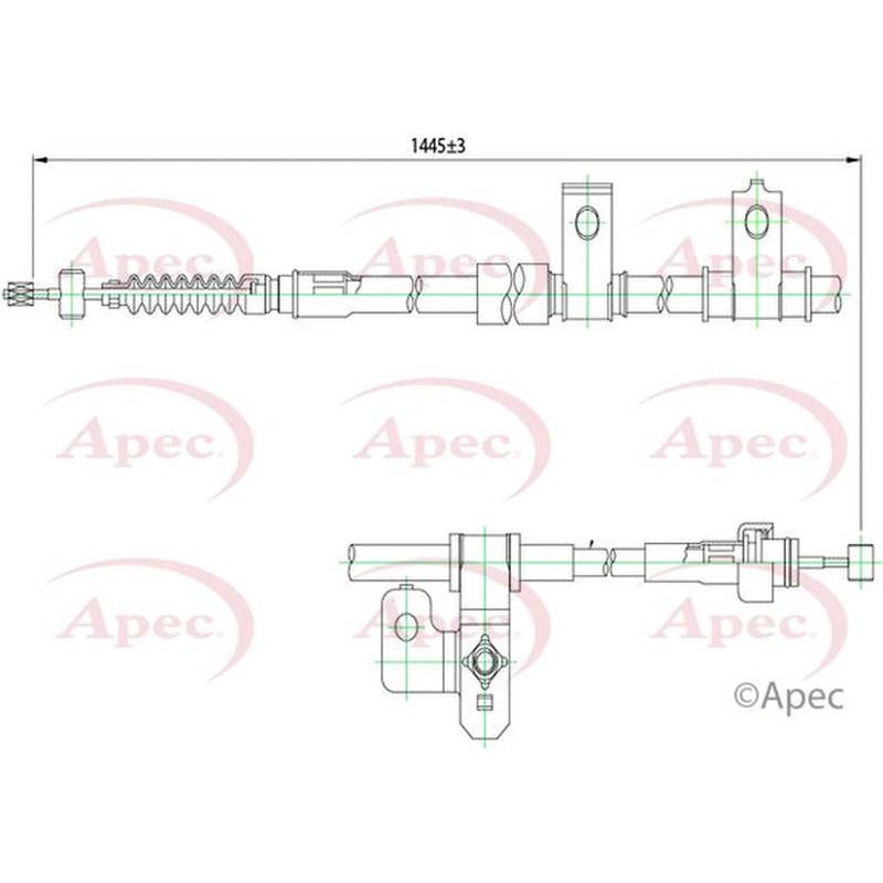 Apec Handbrake Cable Left Rear CAB1225