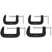 Draper G-Clamp Set 4 Piece Heavy Duty Malleable Cast Iron
