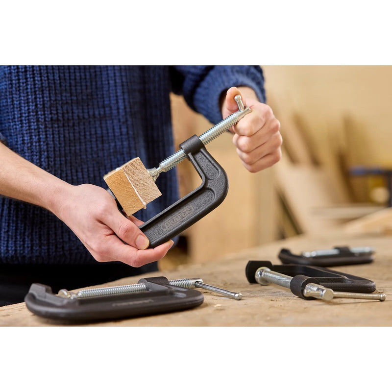 Draper G-Clamp Set 4 Piece Heavy Duty Malleable Cast Iron