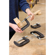 Draper G-Clamp Set 4 Piece Heavy Duty Malleable Cast Iron
