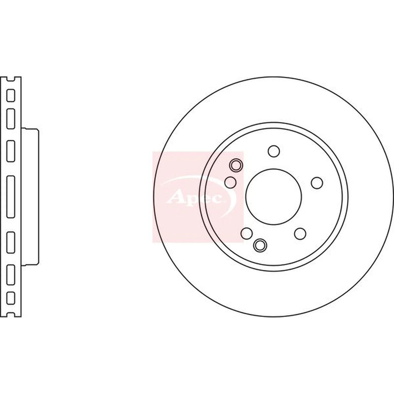 Apec 2 x Vented Front Brake Discs DSK921