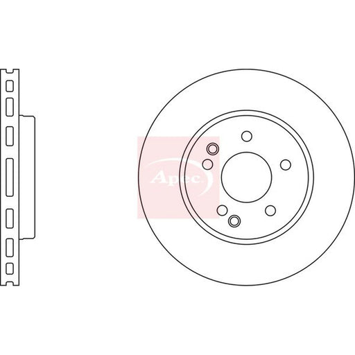 Apec 2 x Vented Front Brake Discs DSK921