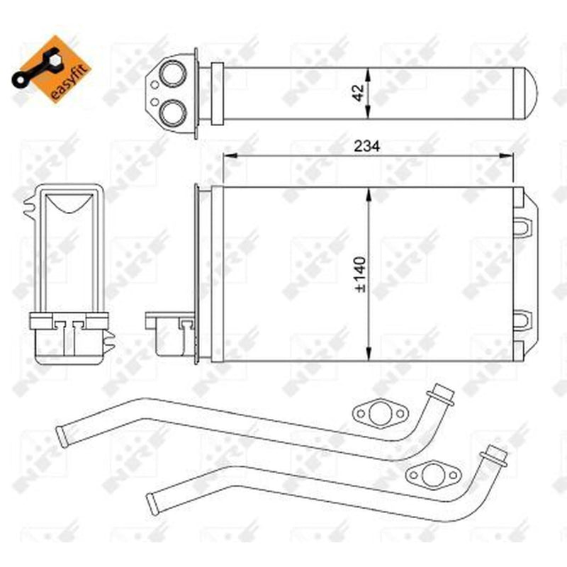 NRF Heater Matrix Core Heat Exchanger 58617