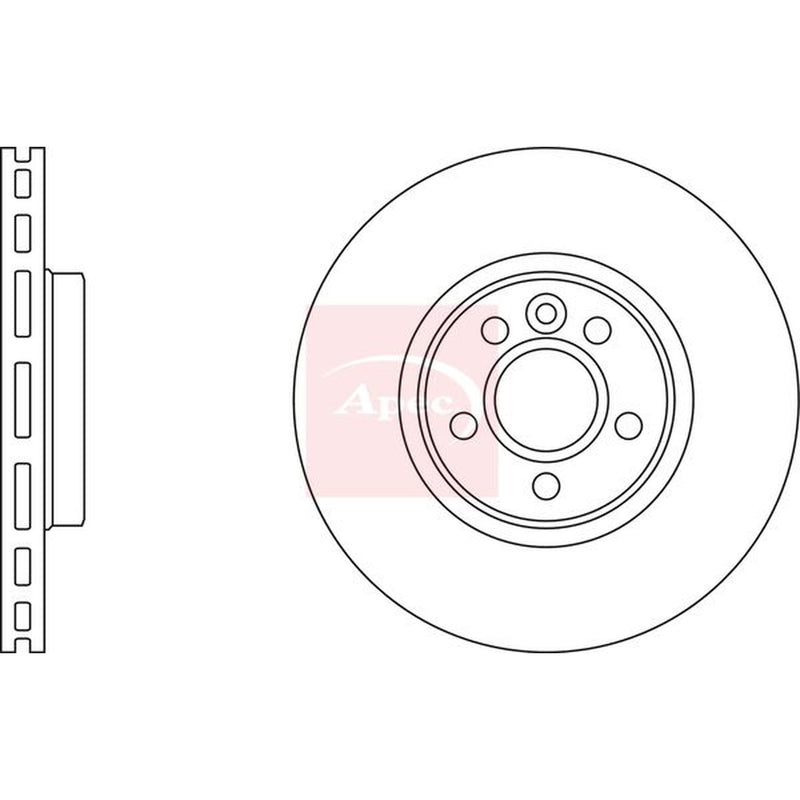 Apec 2 x Vented Front Brake Discs DSK2551