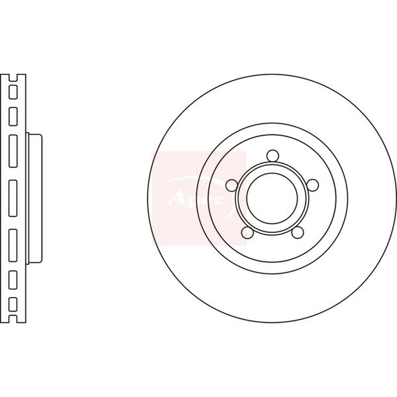 Apec 2 x Vented Front Brake Discs DSK2980