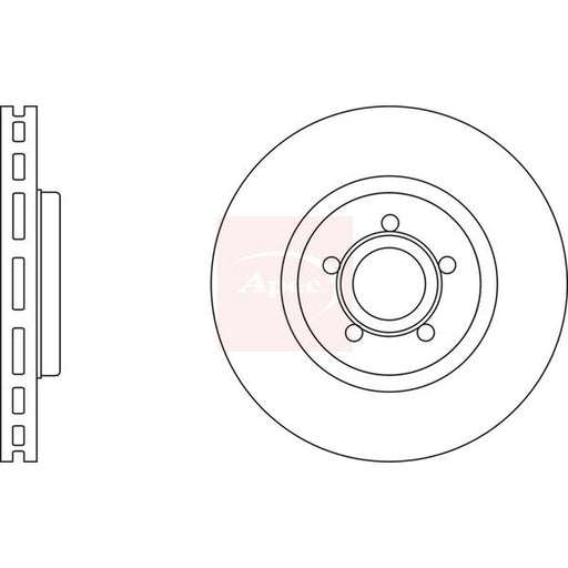 Apec 2 x Vented Front Brake Discs DSK2980