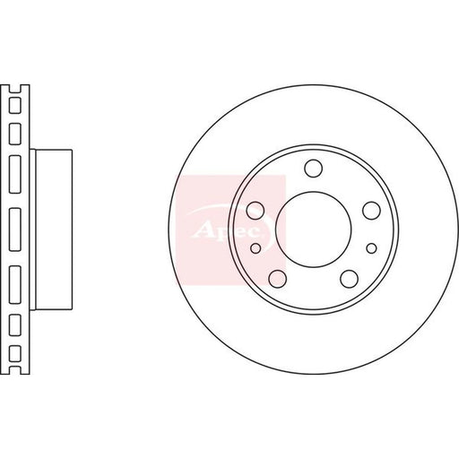 Apec 2 x Vented Front Brake Discs DSK2480