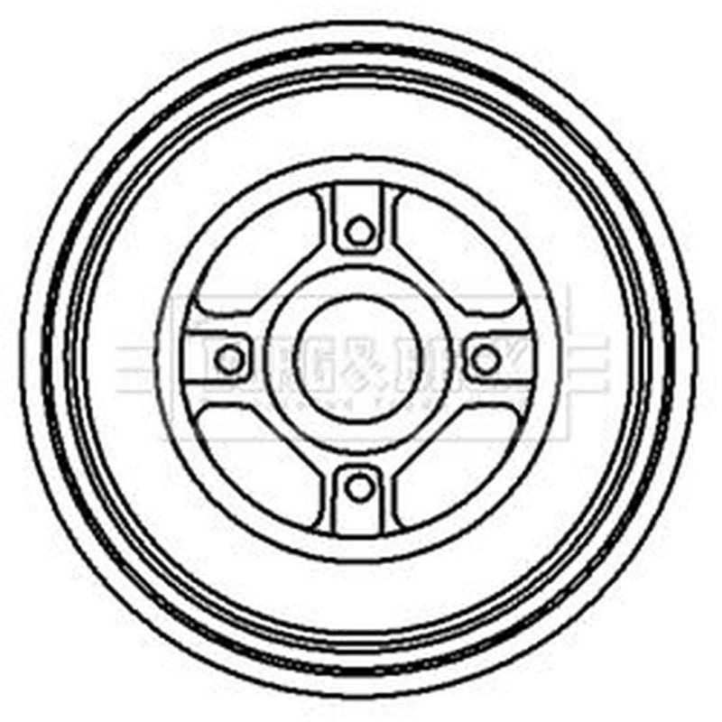 Borg & Beck Brake Drum Assembly Rear BBR7119