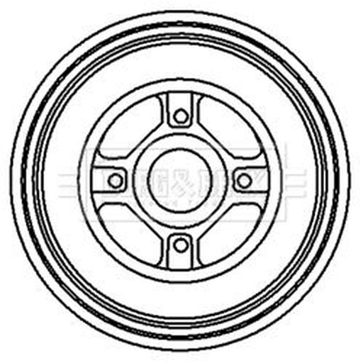 Borg & Beck Brake Drum Assembly Rear BBR7119