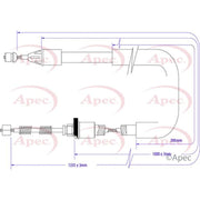 Apec Handbrake Cable Left Rear CAB1365