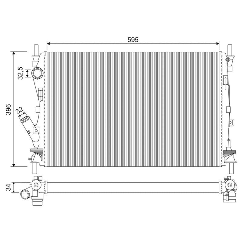 Valeo Engine Radiator 701950