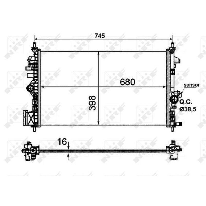 NRF Engine Radiator 53773