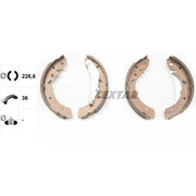 Textar Brake Shoe Set Axle Kit 91053400