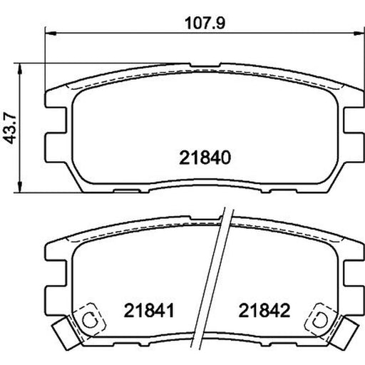 DON Rear Brake Pad Set PCP1327