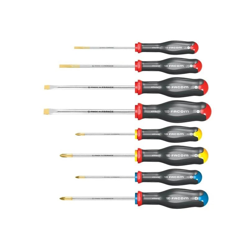 Facom Protwist® Screwdriver Set, 8 Piece - AT.J8PB