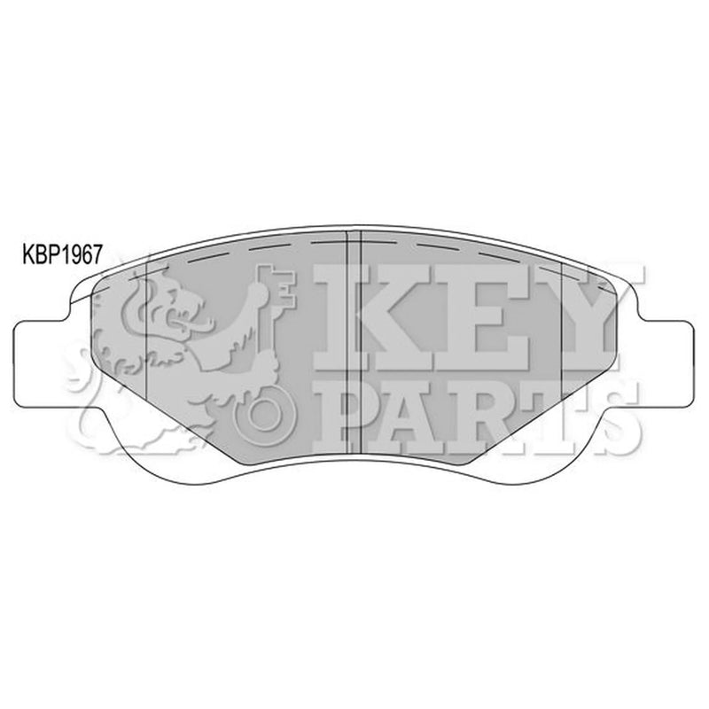 Key Parts 4 x Front Brake Pad Set KBP1967