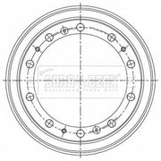 Borg & Beck Brake Drum Assembly Rear BBR32560