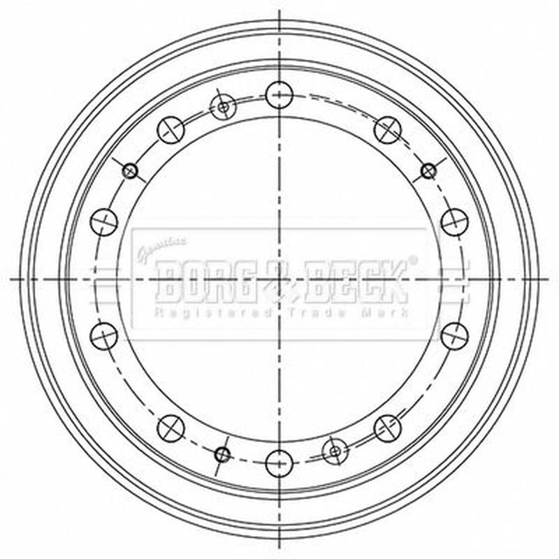 Borg & Beck Brake Drum Assembly Rear BBR32560